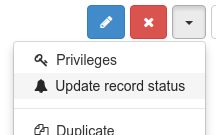 workflow update status popup